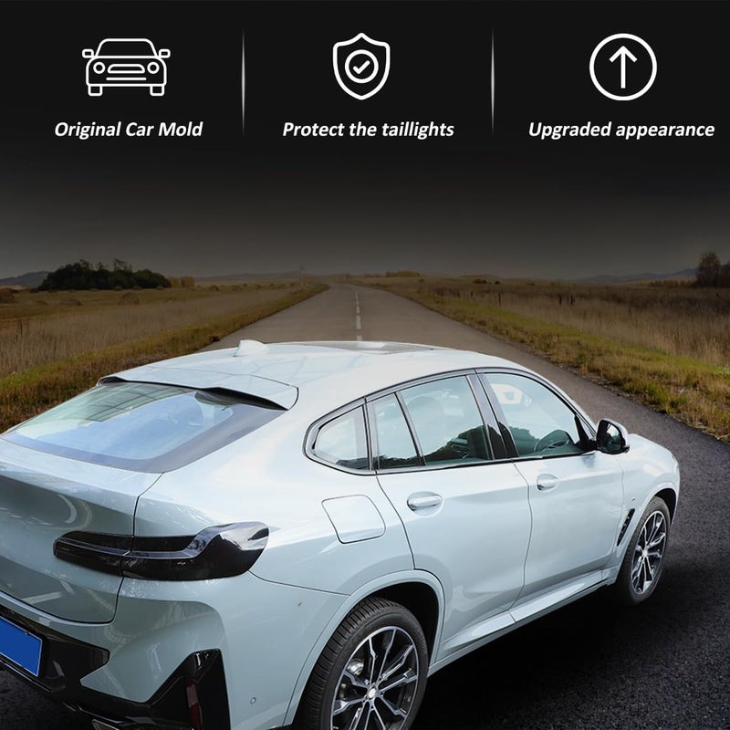 JONKOKO عدسة مصباح الذيل الخلفي الأسود ABS مجموعة مصابيح الذيل متوافقة مع BMW X4 G02 X4 M 2019-2025 ملحقات غطاء حماية مصابيح الذيل الخارجية - Image 4